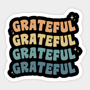 Grateful Retro Vintage Groovy Thanksgiving Sticker
